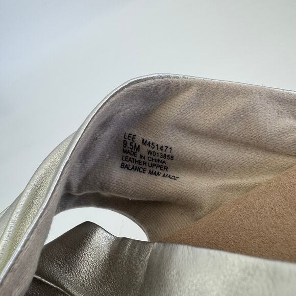 MUNRO Lee Women's Silver Metallic Slide Block Heel Mule Cross Strap Sandals 9.5 - Picture 9 of 9